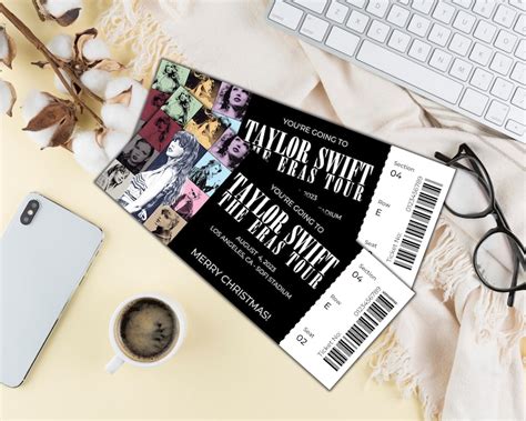 Taylor Swift Eras Tour Ticket Fully Editable Taylor Etsy