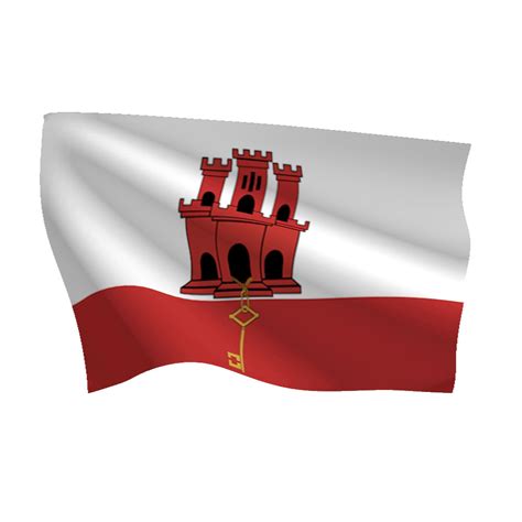 In dem weißen streifen ist eine dreitürmige rote burg dargestellt. Gibraltar Flag (Heavy Duty Nylon Flag) - Flags International
