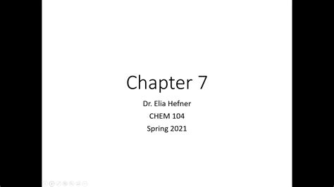 Live Lecture Chem 104 Chapter 7 Part 2 Youtube