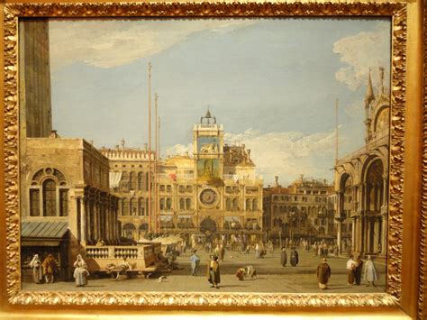 Piazza San Marco The Clocktower Canaletto Artwork On Useum