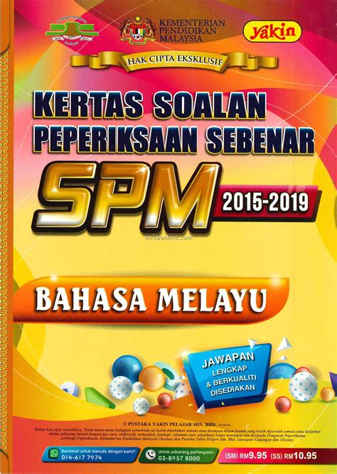 Bahasa melayu spm repeat 2019 (paper 1 + paper 2). Kertas Soalan Peperiksaan Sebenar SPM Bahasa Melayu 2015-2019