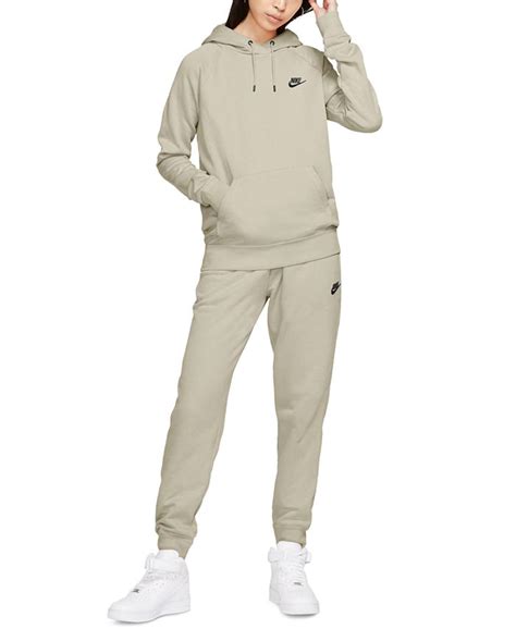 Nike Womens Essentials Fleece Hoodie And Sweatpants Set Macys