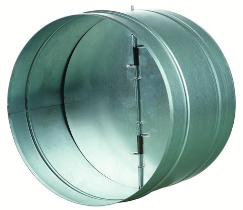 4 In Galvanized Back Draft Damper With Rubber Seal Draught Stopper