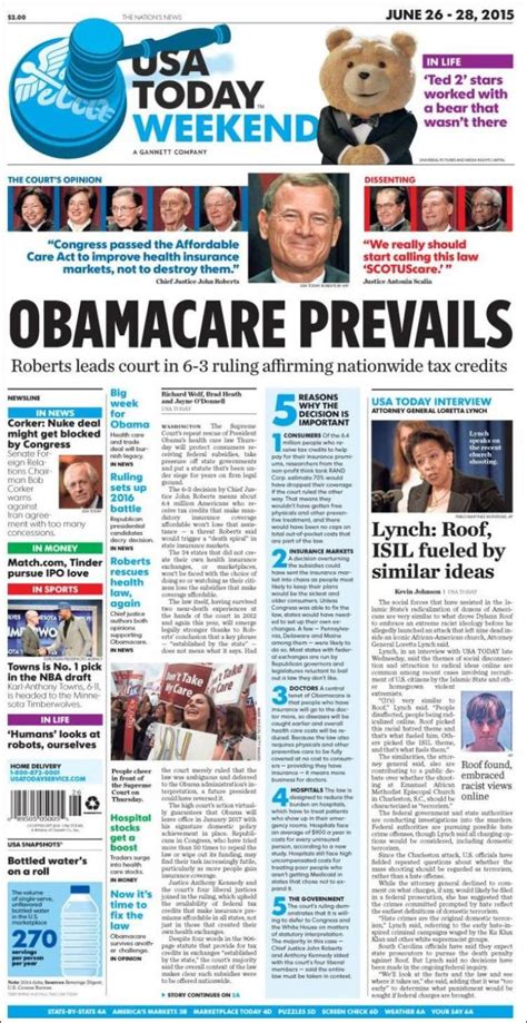 Newspaper USA Today (USA). Newspapers in USA. Today's press covers ...