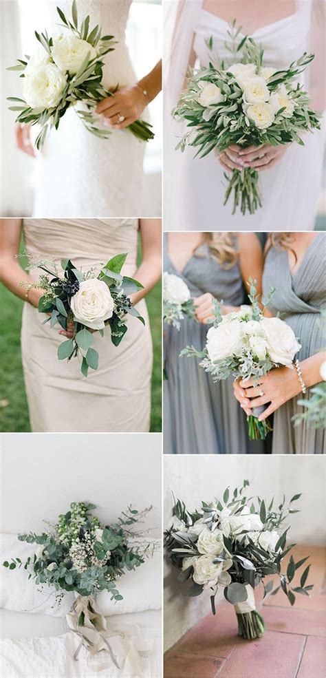 Maybe you would like to learn more about one of these? trending white and greenery minimalist wedding bouquets ...