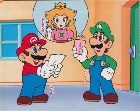 An Image Of Mario And Luigi In Front Of A Mirror