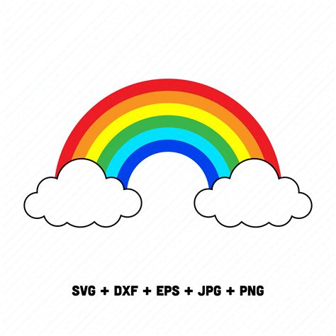 Rainbow Svg Rainbow Cutting File Rainbow Png Rainbow Etsy
