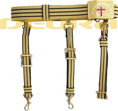 Knights Templar Golden And Black Sword Beltbuckle For Sir Knight Waist