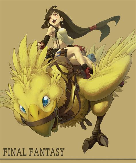Tifa Lockhart And Chocobo Final Fantasy And 1 More Drawn By Achako