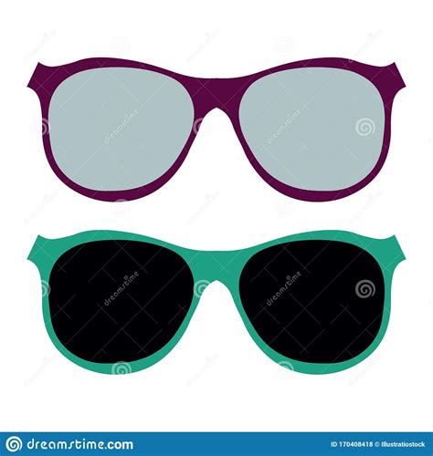 Cartoon Pair Of Glasses Isolated On White Background Stock Illustration Illustration Of Geek