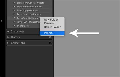 (the preset will go into the folder where you click.) navigate to your downloaded preset and click import. the preset is ready to use. How to Install Lightroom Presets - FilterGrade