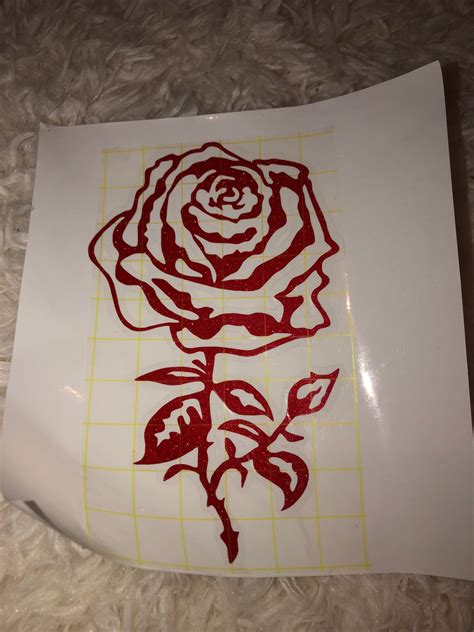 Rose Decal Etsy