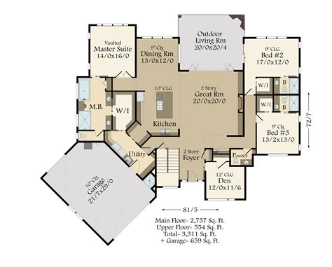 Dallas House Plan 2 Story Modern House Design Plans With Garage