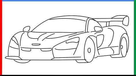 How To Draw Mclaren Senna Step By Step For Beginners Youtube