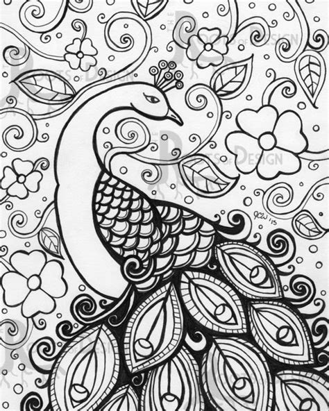 Find all the coloring pages you want organized by topic and lots of other kids crafts and kids activities at allkidsnetwork.com. INSTANT DOWNLOAD Coloring Page Peacock zentangle by ...