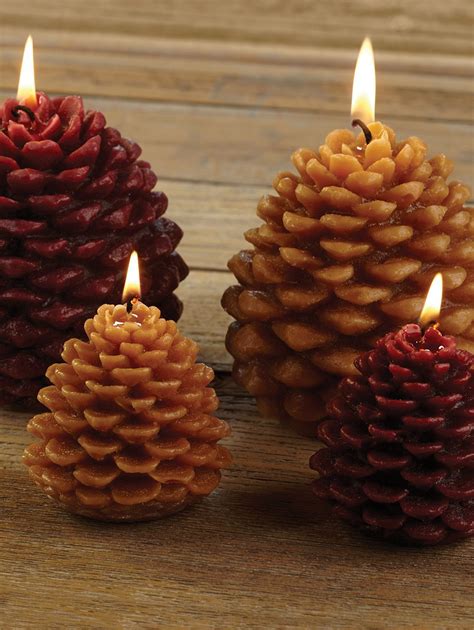 Artisan Pinecone Candles In 2 Sizes Pine Cone Candles Candles Pine