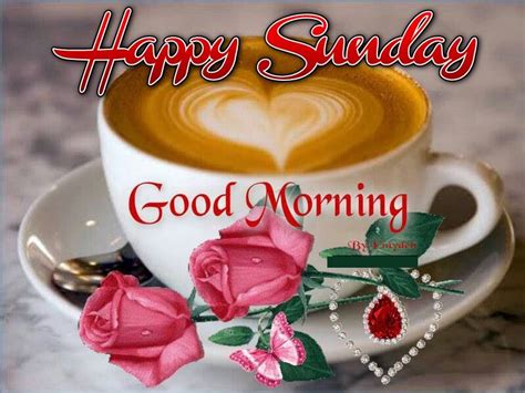 Happy Sunday Good Morning Coffee Heart Quote Pictures Photos And