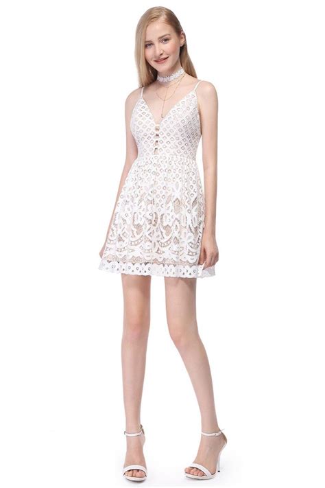 Sexy White Lace Short Casual Dress 45 As05615cr