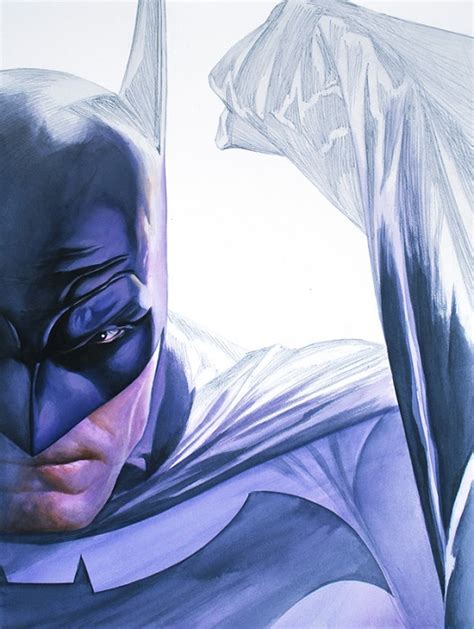 Alex Ross Rough Justice Batman Giclee On Canvas Marvel Dc Comics Fine Art