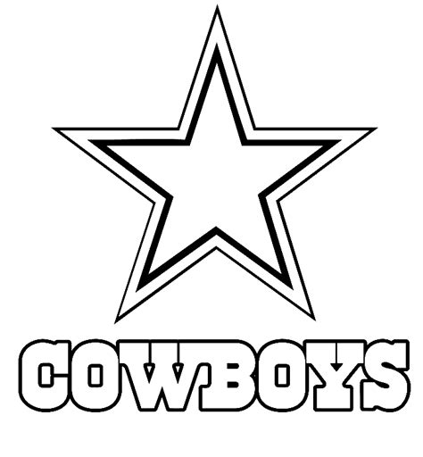 Dallas Cowboys Star Coloring Sheets