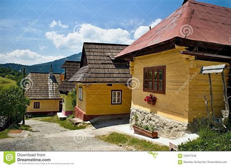 Vlkolinec Slovakia June 28 2017 Mountain Village With A Folk
