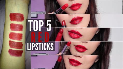 Top 5 Favourite Red Lipsticks Lipliners Red Lipsticks Lipstick Red
