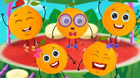 Five Little Oranges Educational Video For Toddlers And Kids Youtube