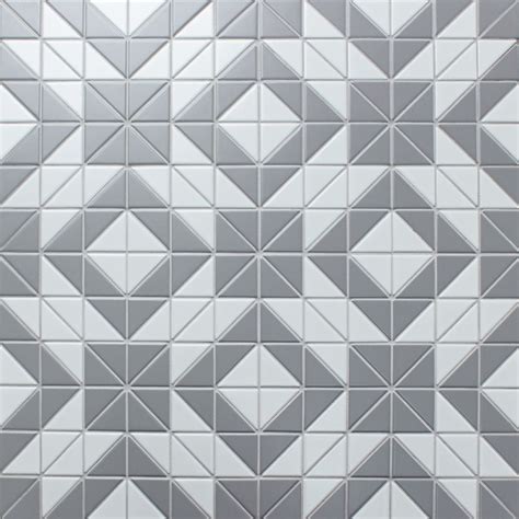 2 Matte Triangle Gray White Triangle Tile Porcelain Floor Tiles For