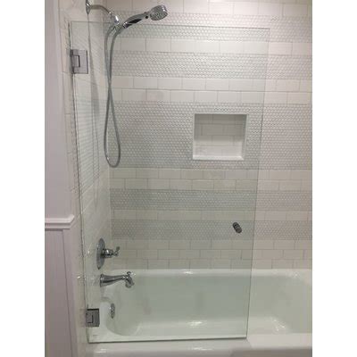 The body creates intimacy and incorporates the warmth generated by the recent water within the bathe or bathtub. 32" x 58" Hinged Frameless Shower Door | Frameless shower ...