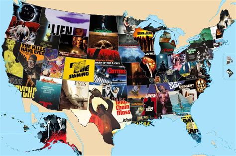 Its Halloween The Best Horror Movie Set In Each Us State 3000x1991 Oc Mapporn