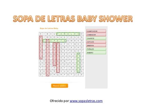Sopa De Letras Baby Shower Top10retractablehose