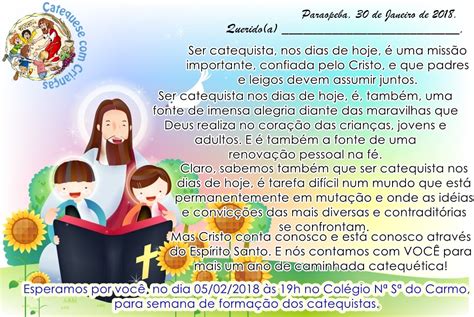 Catequese Com Crianças Convite Para Catequistas