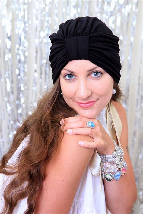 Fashion Turban In Black Womens Hair Wrap Jersey Knit Etsy Hair Wrap Turban Headwrap