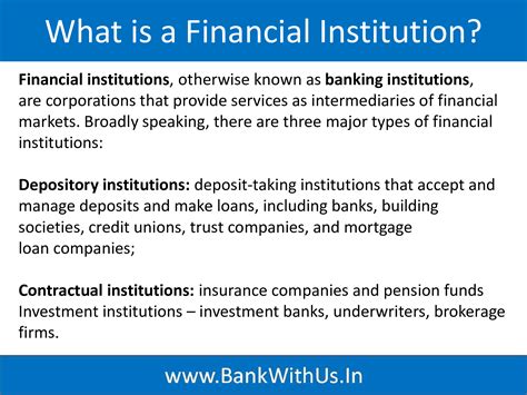 What Is A Financial Institution Bank With Us