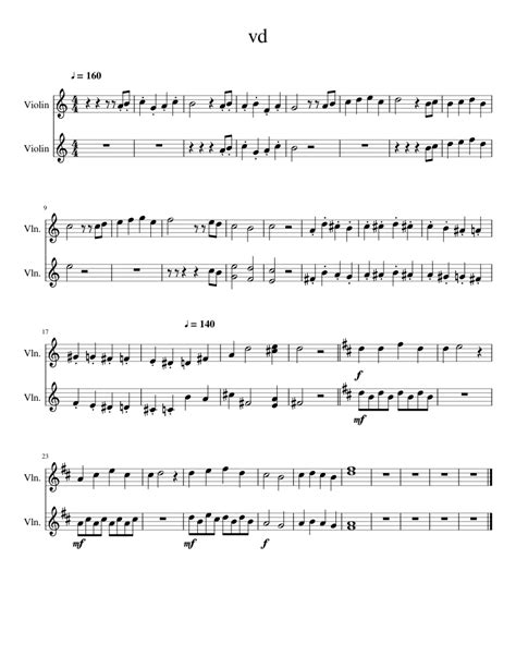 Violin Duet Final Sheet Music For Violin Download Free In Pdf Or Midi