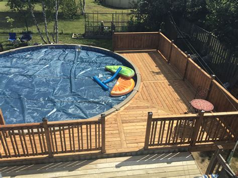 Wrap Around Deck For Above Ground Pool Just Finished It Last Week