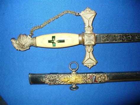 Antique Knight Templar Sword Scabbard Masonic Freemason Id Henderson