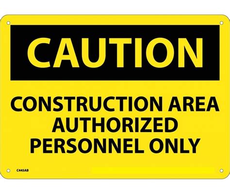 Caution Construction Area Authorized Personnel Only Mohawk Safety