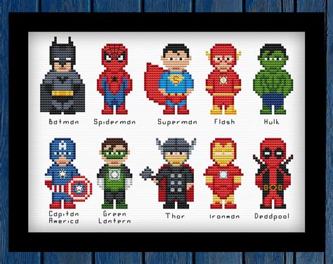 Cross Stitch Patterns Superheroes