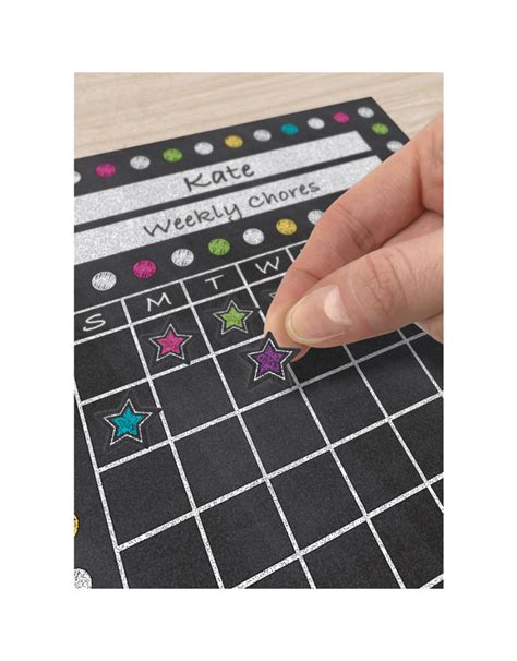 Chalkboard Brights Stars Mini Stickers Tools 4 Teaching