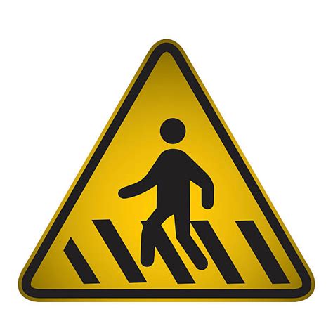 Pedestrian Crossing Sign Illustrations Royalty Free Vector Graphics