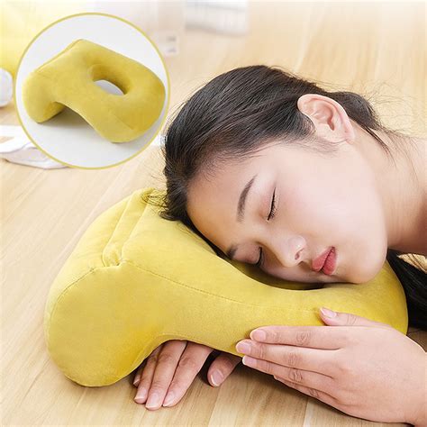 Memory Foam Pillow Desk Nap Pillow With Hollow Ideal For Face Down Sleeper Back Support