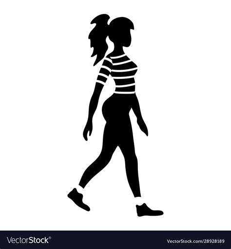 Woman Silhouette Walking