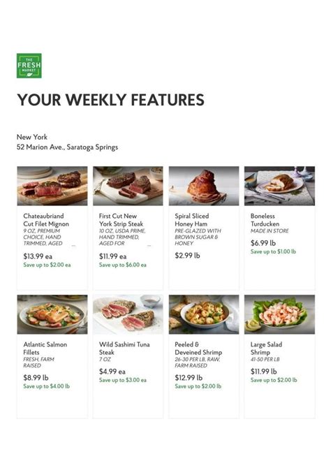 The Fresh Market Weekly Specials Nov 13 Nov 19 2019