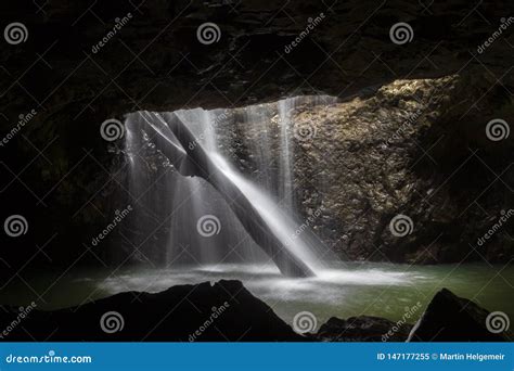 The Natural Bridge Waterfall At Springbrook National Park Its Also