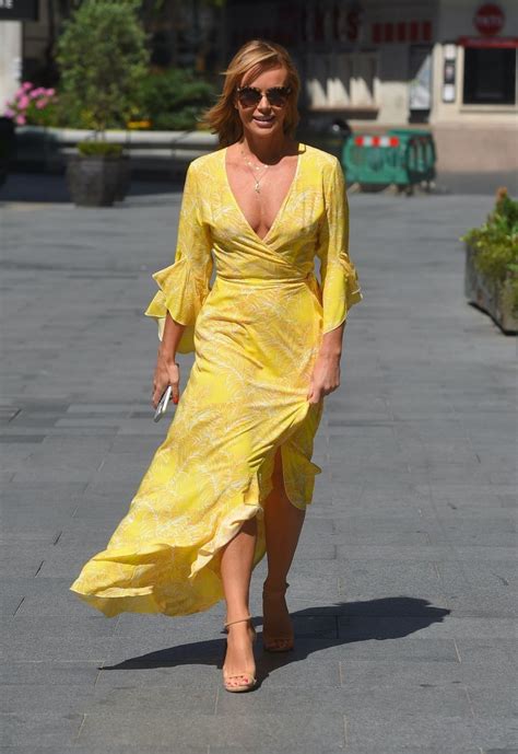 Amanda Holden Displays Her Pokies In A Yellow Dress 67 Photos