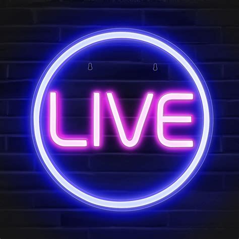 Logo Live Neon Ledet Live Neon For Twitch Tiktok Youtube Streaming