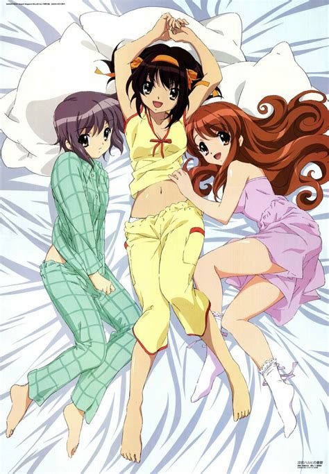 The Melancholy Of Haruhi Suzumiya Manga Anime Anime Girls Haruhi Suzumiya Pajama Party