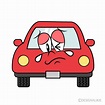 Free Crying Car Cartoon Image｜Charatoon