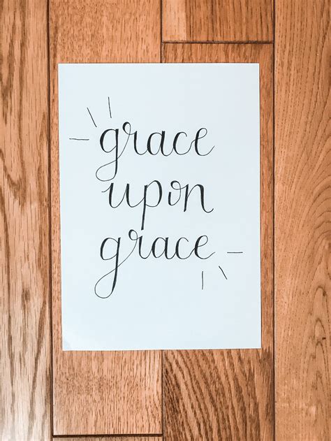 Grace Upon Grace Christian T Bible Verse Print Etsy